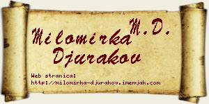 Milomirka Đurakov vizit kartica